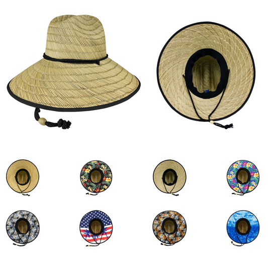 Mega Cap 8030 Straw Lifeguard Hat - Star Hats & Embroidery