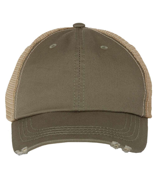 Mega Cap 6887 Frayed-Bill Twill Cap - Star Hats & Embroidery