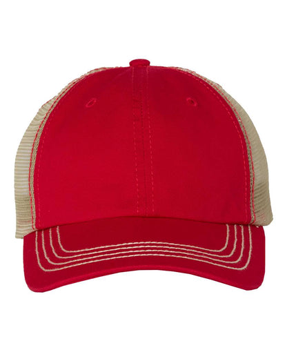 Mega Cap 6894 Washed Twill Trucker Cap