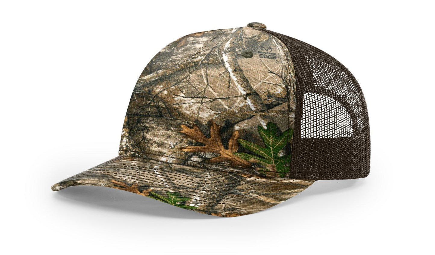 Richardson 112PFP Printed Five Panel Trucker Hat Camo Hat