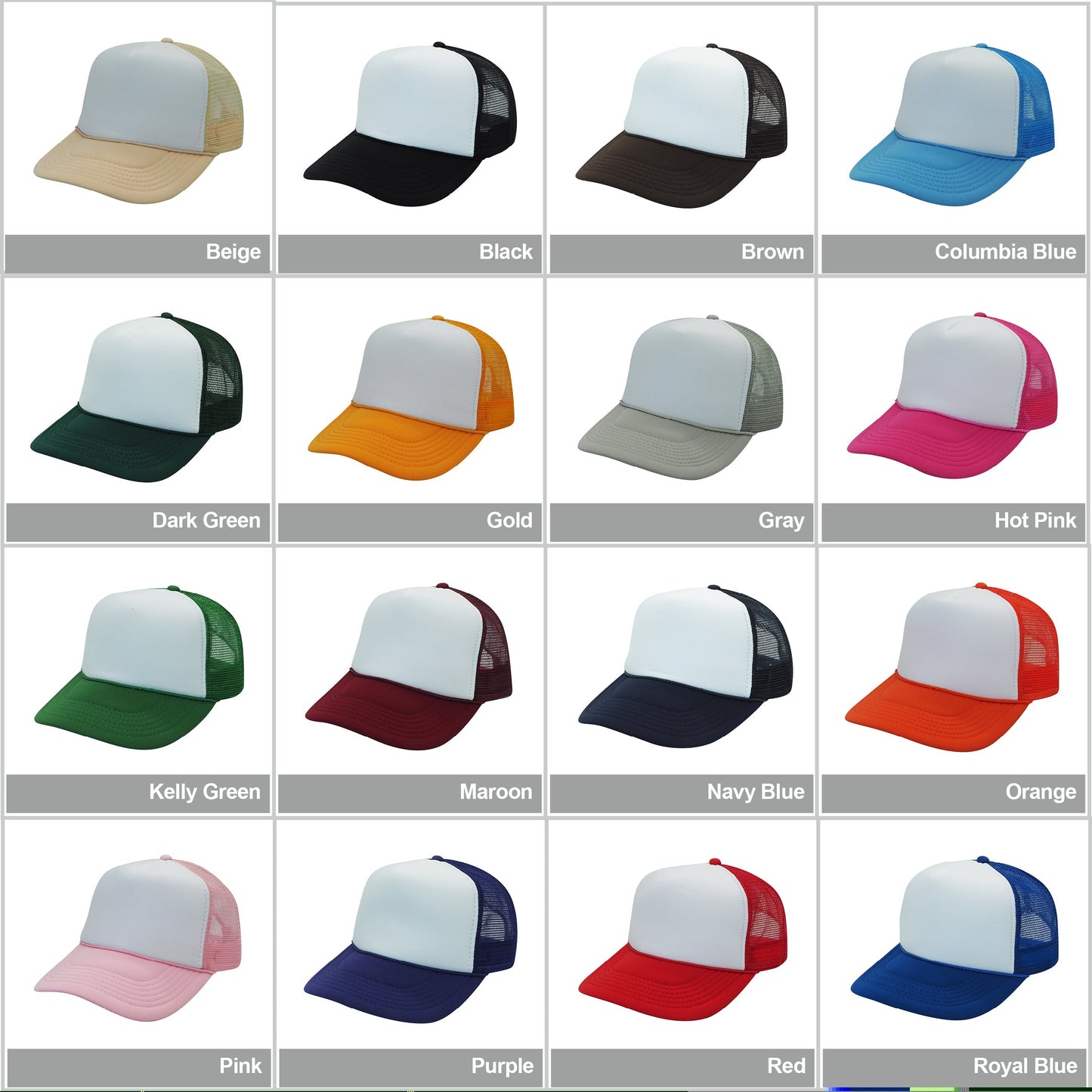 Custom Printed Nissun 5 Panel Foam Trucker Hat Mesh Back Cap - SSC, SPC