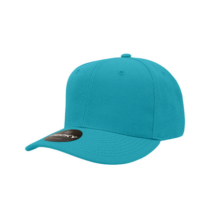 Decky 1015 Mid Profile Snapback Hats 6 Panel Baseball Caps Curved Bill Blank