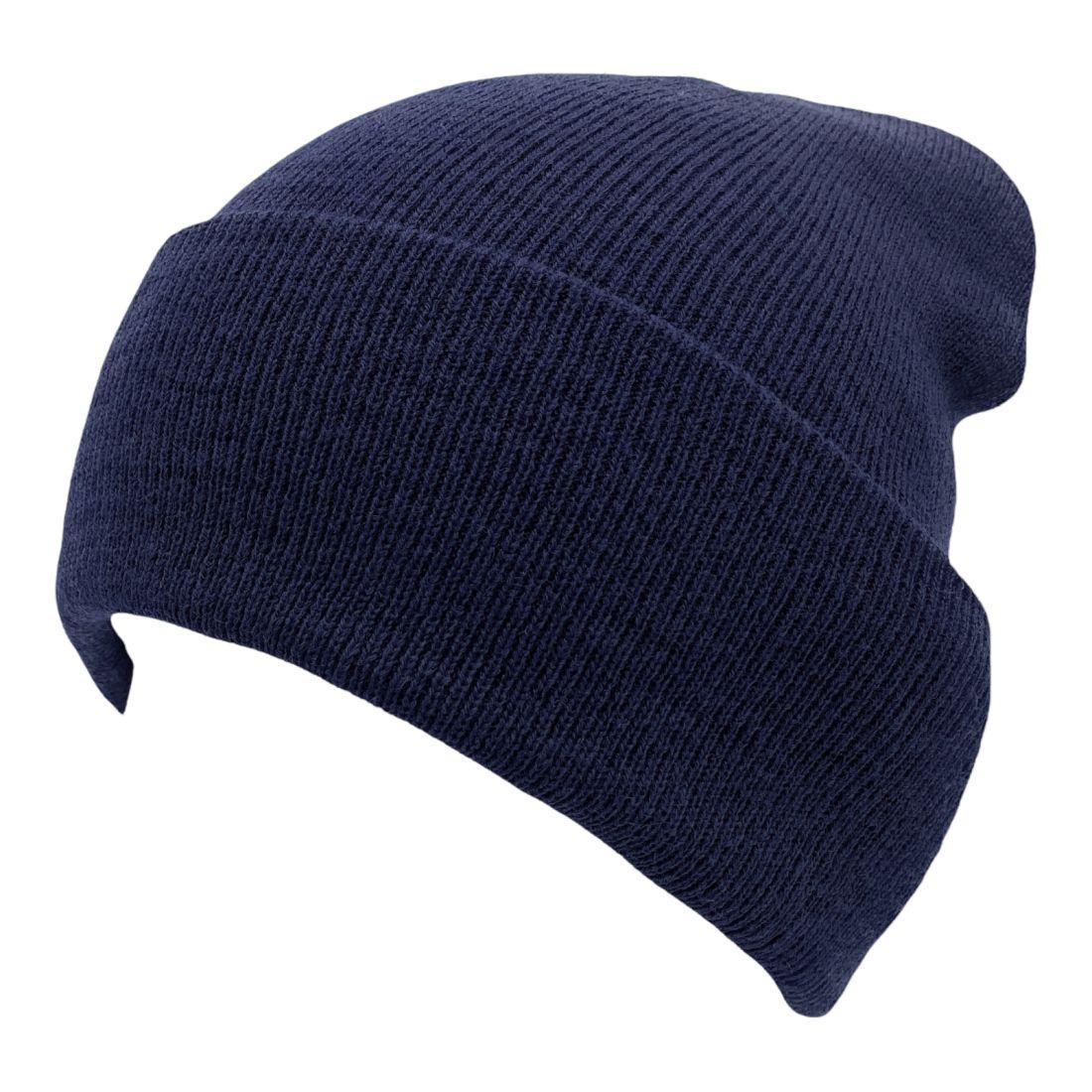 Beanies Caps Toboggan Cuffed Soft Knit in Bulk Multi-Color Plain Blank Wholesale Lot