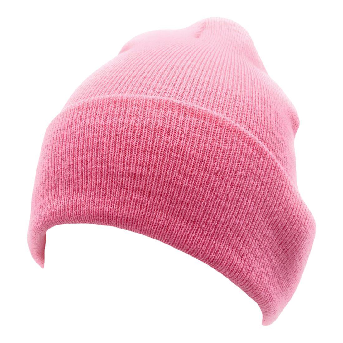 Beanies Caps Toboggan Cuffed Soft Knit in Bulk Multi-Color Plain Blank Wholesale Lot