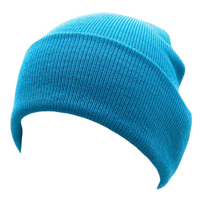 Beanies Caps Toboggan Cuffed Soft Knit in Bulk Multi-Color Plain Blank Wholesale Lot