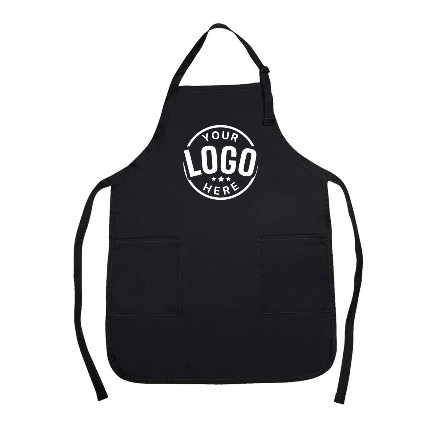 Custom Printed Nissun Poly-Cotton Apron with 2 Pockets APN1302