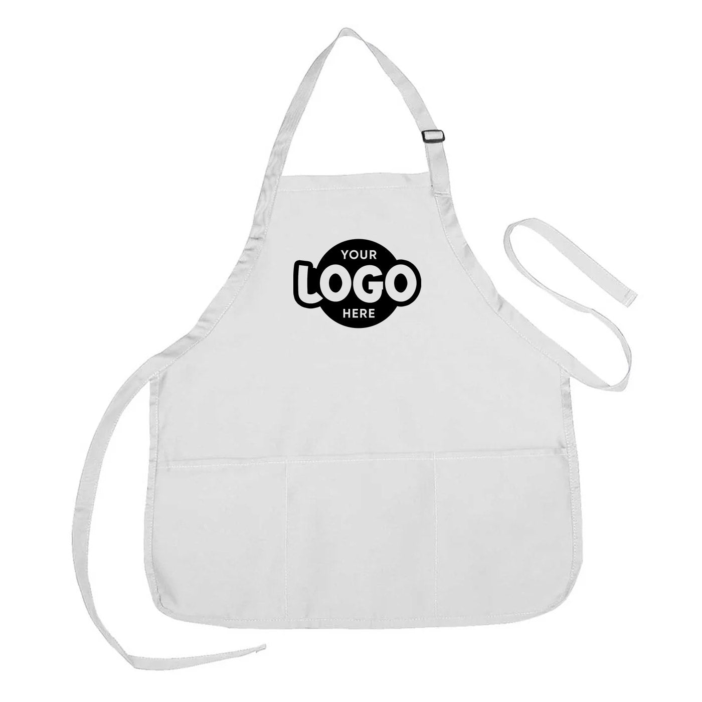 Custom Printed Nissun Poly-Cotton Apron with 3 Pockets APN1243