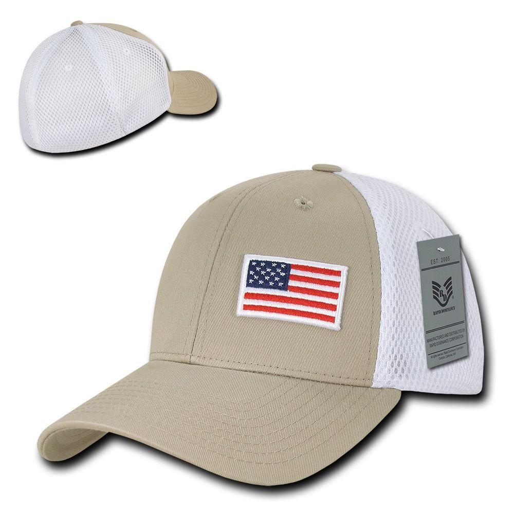 1 Dozen Aero Foam Flex USA Flag Military Mesh Baseball Cotton Caps Wholesale Lots-Casaba Shop