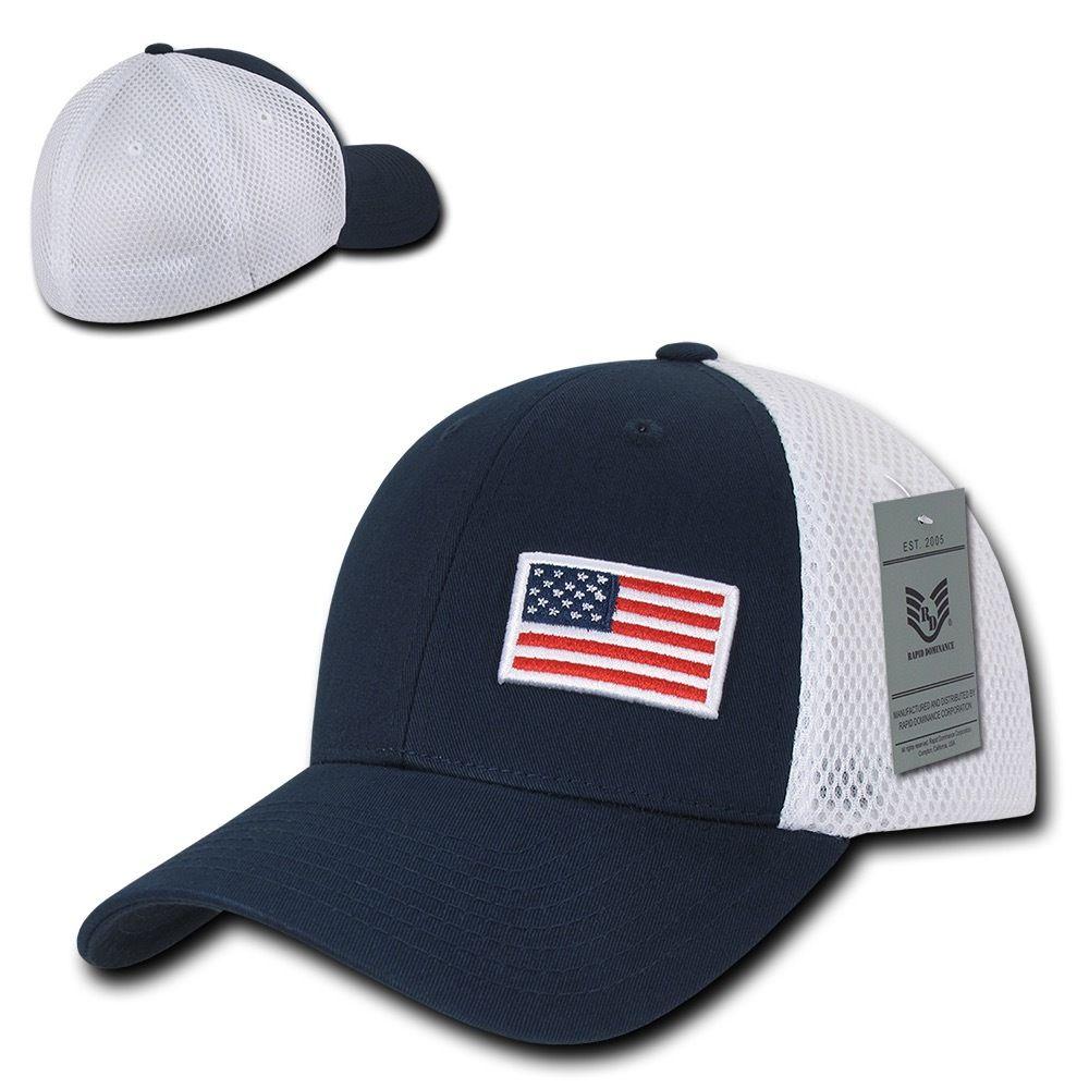 1 Dozen Aero Foam Flex USA Flag Military Mesh Baseball Cotton Caps Wholesale Lots-Casaba Shop
