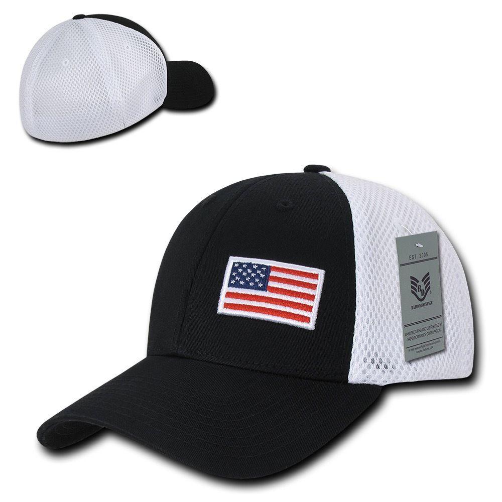 1 Dozen Aero Foam Flex USA Flag Military Mesh Baseball Cotton Caps Wholesale Lots-Casaba Shop