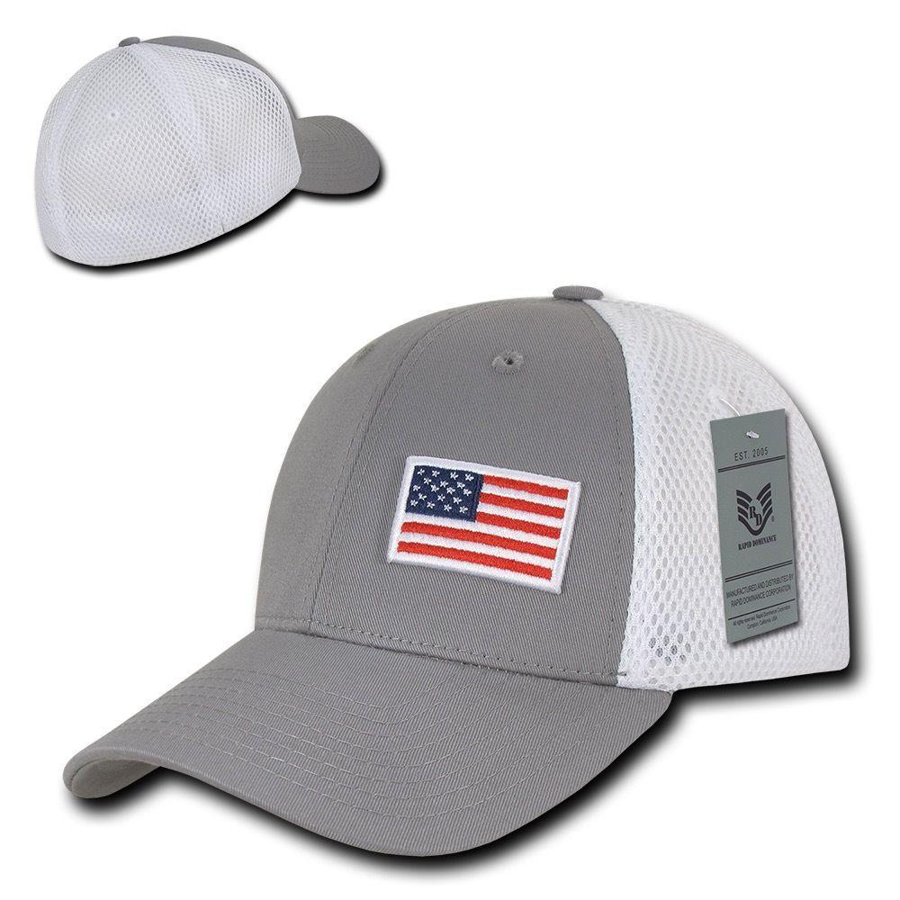 1 Dozen Aero Foam Flex USA Flag Military Mesh Baseball Cotton Caps Wholesale Lots-Casaba Shop