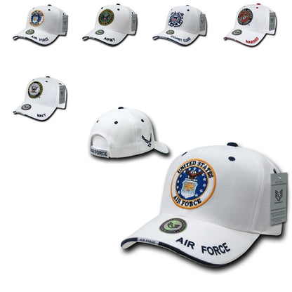 1 Dozen Air Force Marines Navy Army Coast Guard Sandwich Ball Hats Caps Wholesale Lots-Casaba Shop