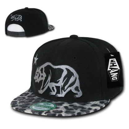 1 Dozen Animal Leopard Snake Skin Cali Republic Bear Snapback Hats Wholesale Bulk-Casaba Shop