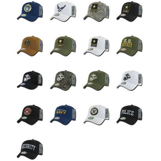 1 Dozen Army Air Force Navy Marines Police Cotton Baseball Hats Caps Wholesale Lots-Casaba Shop - Arclight Wholesale