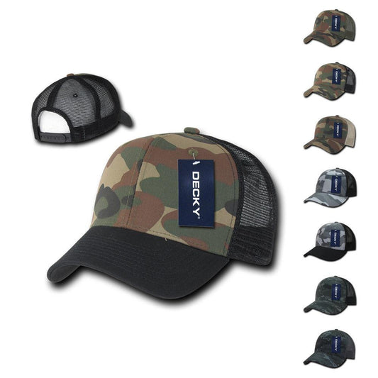 1 Dozen Army Camouflage Curve Bill Trucker Hats Caps Wholesale Lot Bulk-Casaba Shop - Arclight Wholesale