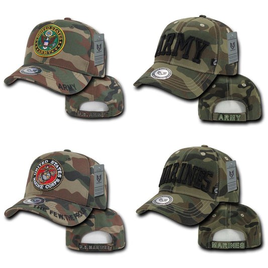 1 Dozen Army Marines Camouflage Military Baseball Caps Hats Wholesale Lots-Casaba Shop - Arclight Wholesale