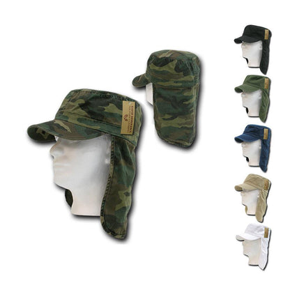 1 Dozen Bdu Foreign Legion Flap Flat Military Fishing Caps Cap Hats Wholesale Lots!-Casaba Shop