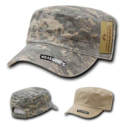1 Dozen Bdu Patrol Cadet Military Reversible Flat Camo Caps Hats Wholesale Lots-Casaba Shop