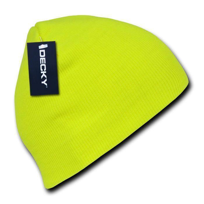 1 Dozen Bright Neon Short Beanies Caps Hats Knit Ski Skull Snowboard Wholesale Bulk-Casaba Shop