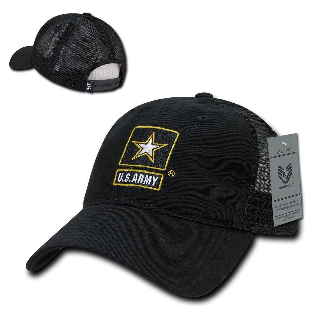 1 Dozen 6 Panel Relaxed Trucker Cotton Military Low Crown Caps Hats Wholesale Lots-Casaba Shop