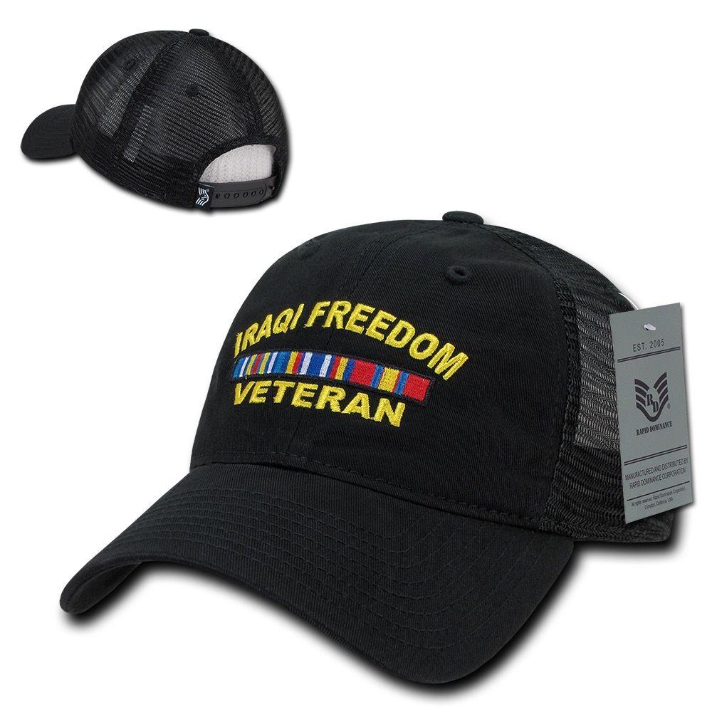1 Dozen 6 Panel Relaxed Trucker Cotton Military Low Crown Caps Hats Wholesale Lots-Casaba Shop