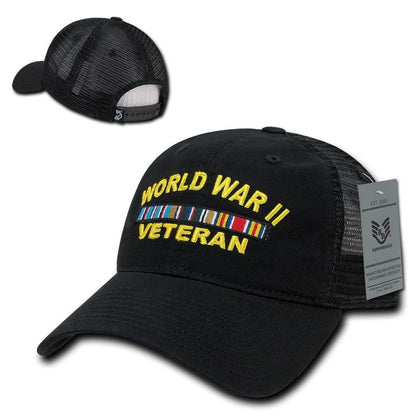 1 Dozen 6 Panel Relaxed Trucker Cotton Military Low Crown Caps Hats Wholesale Lots-Casaba Shop