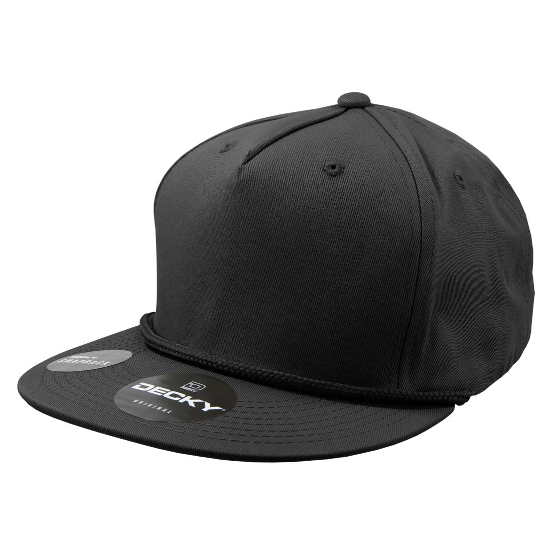 Decky 1041 5 Panel Snapback Hats High Profile Golf Caps with Rope Structured Wholesale