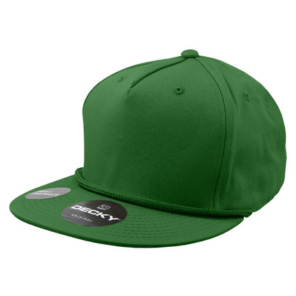 Decky 1041 5 Panel Snapback Hats High Profile Golf Caps with Rope Structured Wholesale