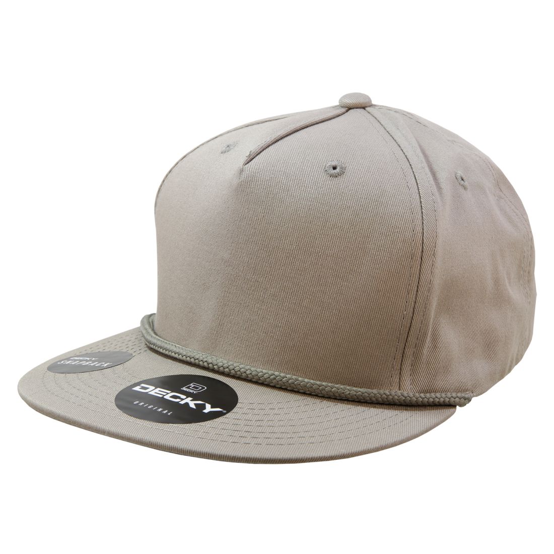 Decky 1041 5 Panel Snapback Hats High Profile Golf Caps with Rope Structured Wholesale