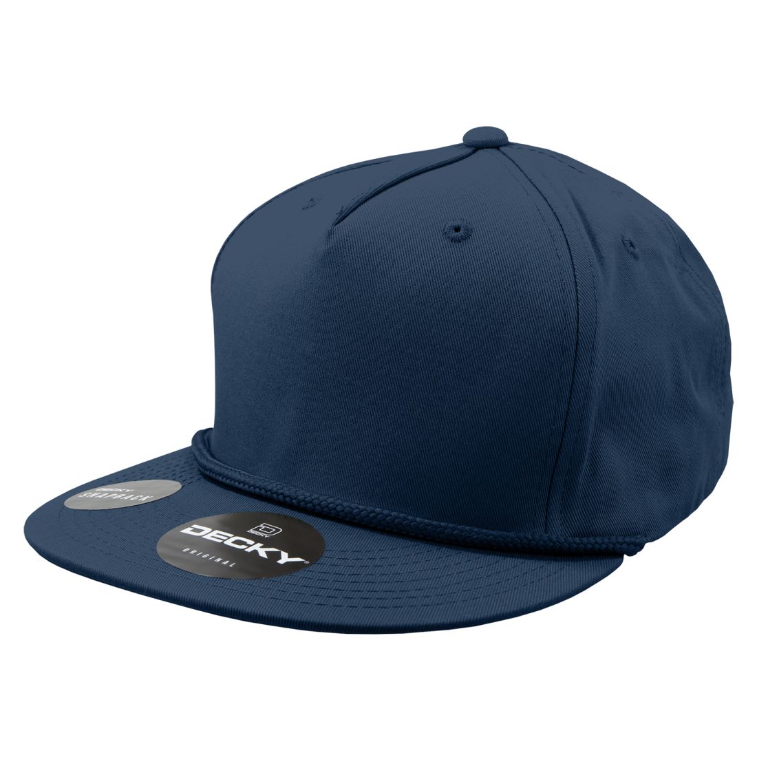 Decky 1041 5 Panel Snapback Hats High Profile Golf Caps with Rope Structured Wholesale