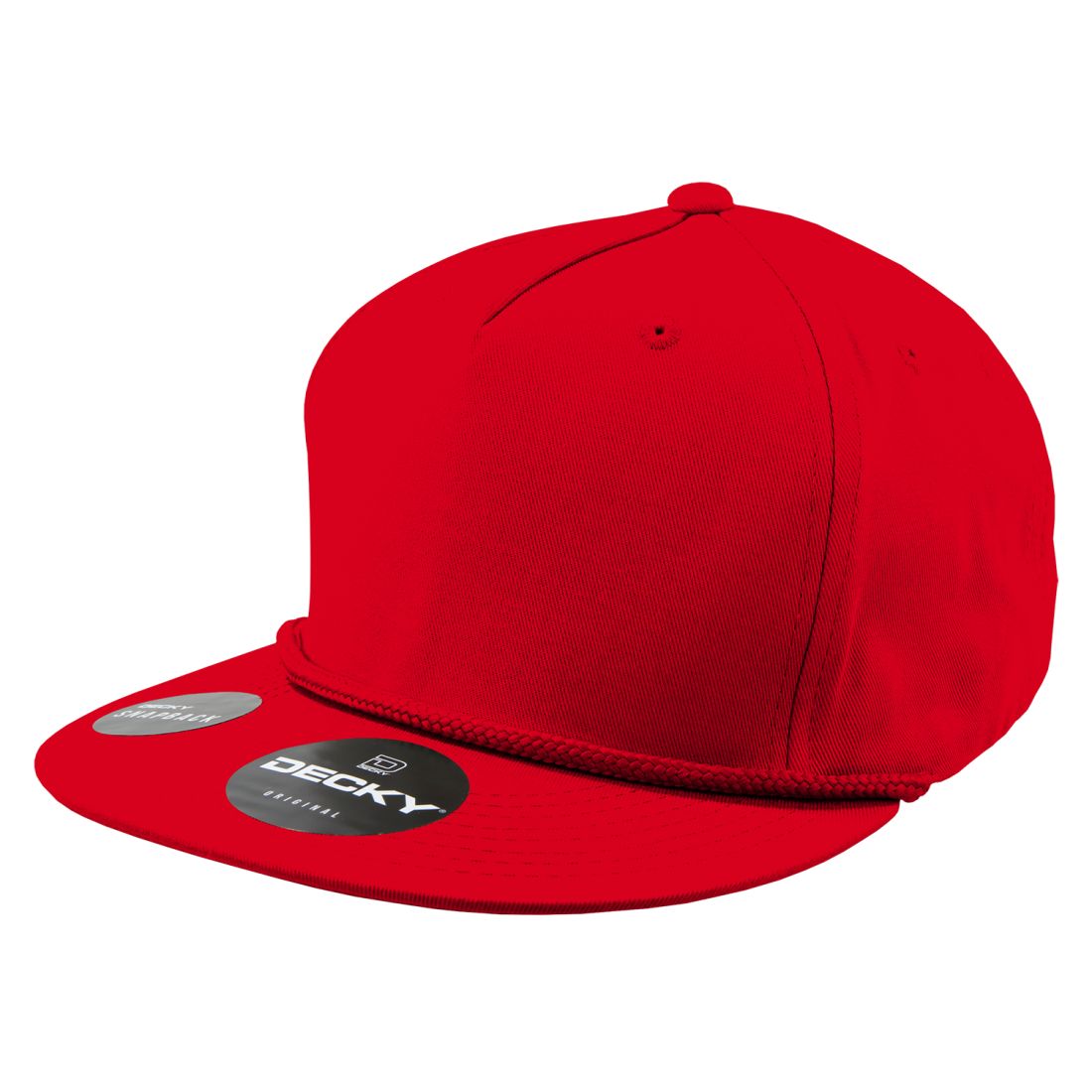 Decky 1041 5 Panel Snapback Hats High Profile Golf Caps with Rope Structured Wholesale