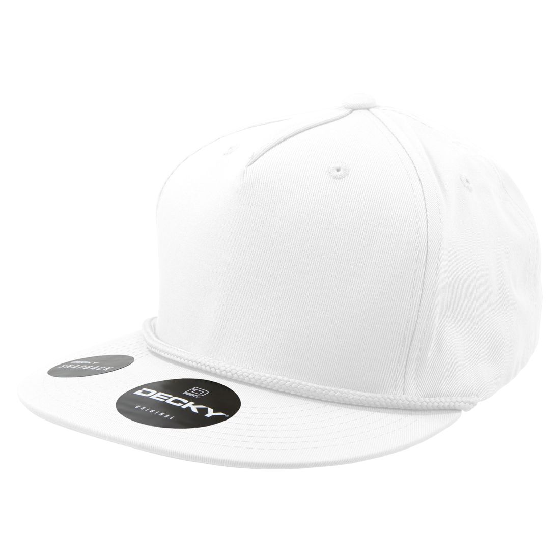 Decky 1041 5 Panel Snapback Hats High Profile Golf Caps with Rope Structured Wholesale