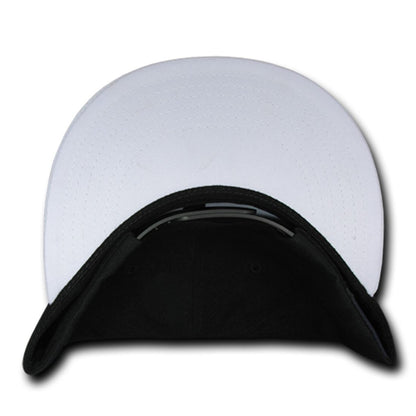 Decky 1046 High Profile Two Tone Brim Snapback Hats 6 Panel Caps Flat Bill Wholesale