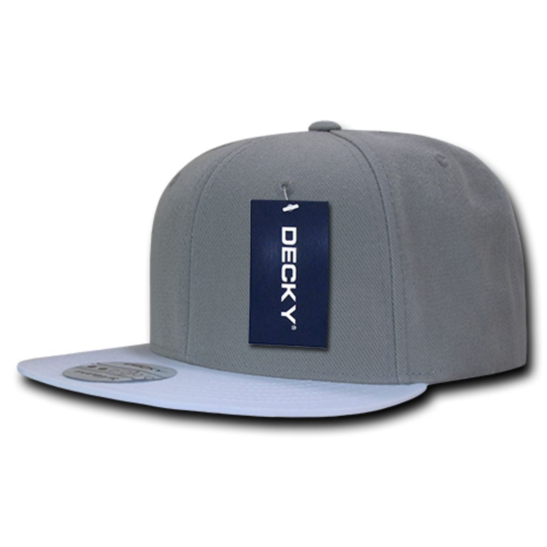 Decky 1046 High Profile Two Tone Brim Snapback Hats 6 Panel Caps Flat Bill Wholesale