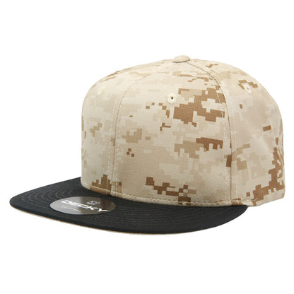 Decky 1047 Camouflage High Profile Snapback Hats 6 Panel Caps Flat Bill Army Wholesale