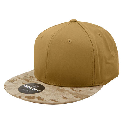 Decky 1047 Camouflage High Profile Snapback Hats 6 Panel Caps Flat Bill Army Wholesale