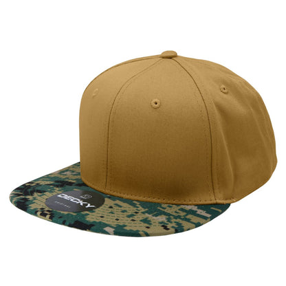 Decky 1047 Camouflage High Profile Snapback Hats 6 Panel Caps Flat Bill Army Wholesale