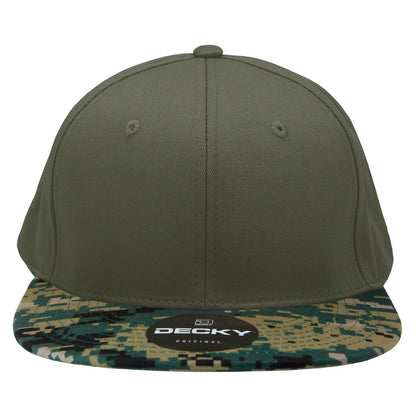 Decky 1047 Camouflage High Profile Snapback Hats 6 Panel Caps Flat Bill Army Wholesale