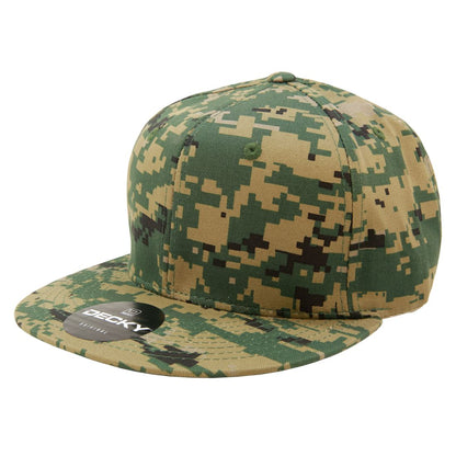 Decky 1047 Camouflage High Profile Snapback Hats 6 Panel Caps Flat Bill Army Wholesale