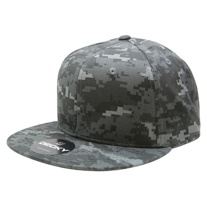 Decky 1047 Camouflage High Profile Snapback Hats 6 Panel Caps Flat Bill Army Wholesale