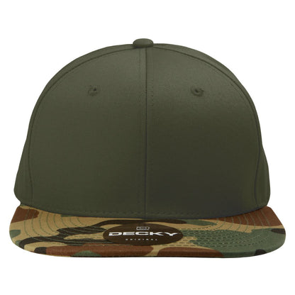 Decky 1047 Camouflage High Profile Snapback Hats 6 Panel Caps Flat Bill Army Wholesale