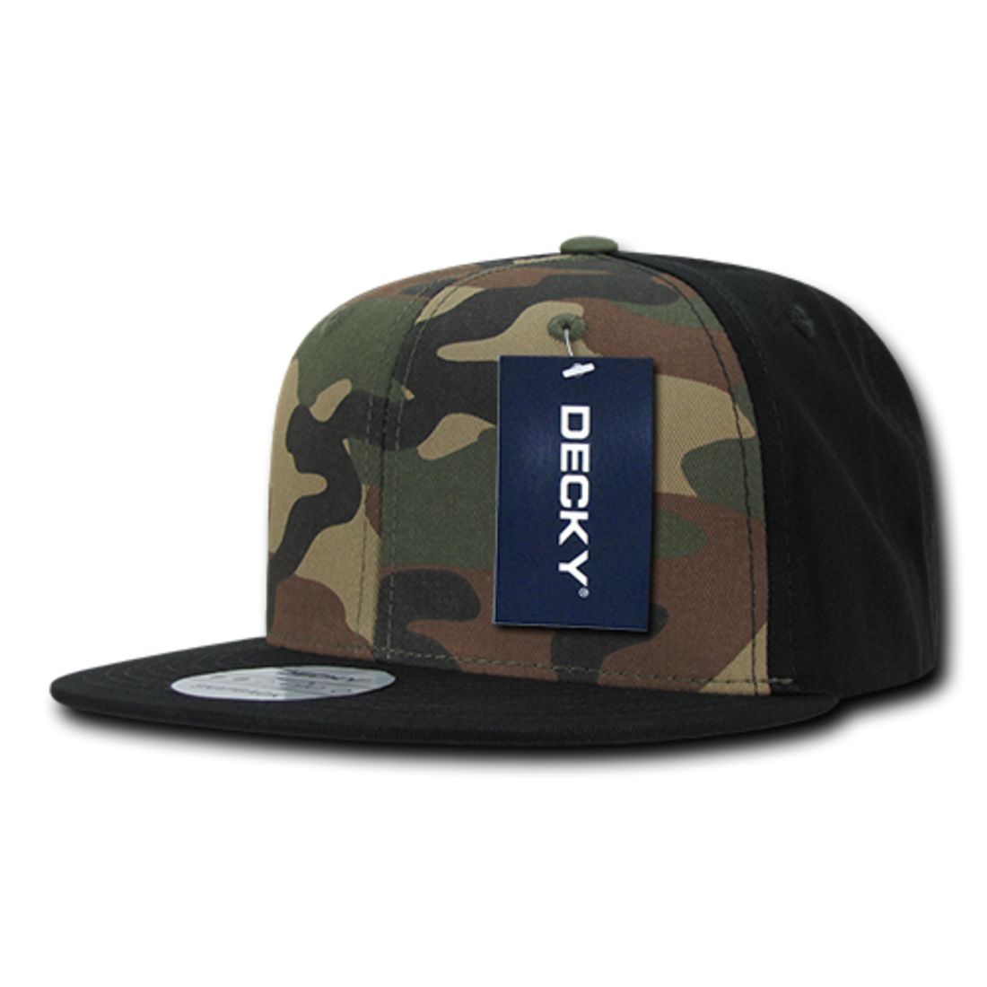 Decky 1049 High Profile Camouflage Snapback Hats 6 Panel Caps Flat Bill Structured Wholesale