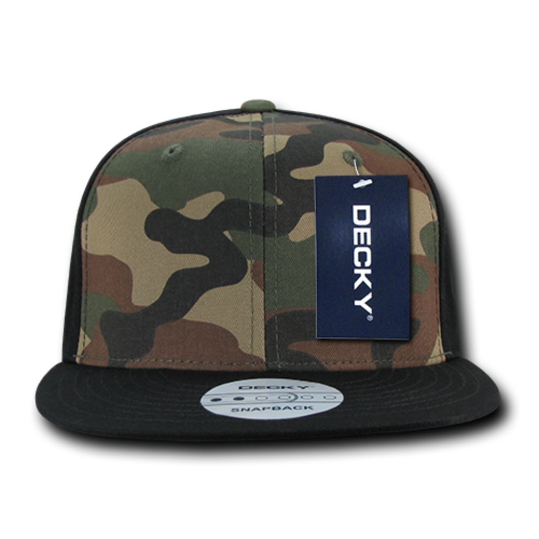 Decky 1049 High Profile Camouflage Snapback Hats 6 Panel Caps Flat Bill Structured Wholesale