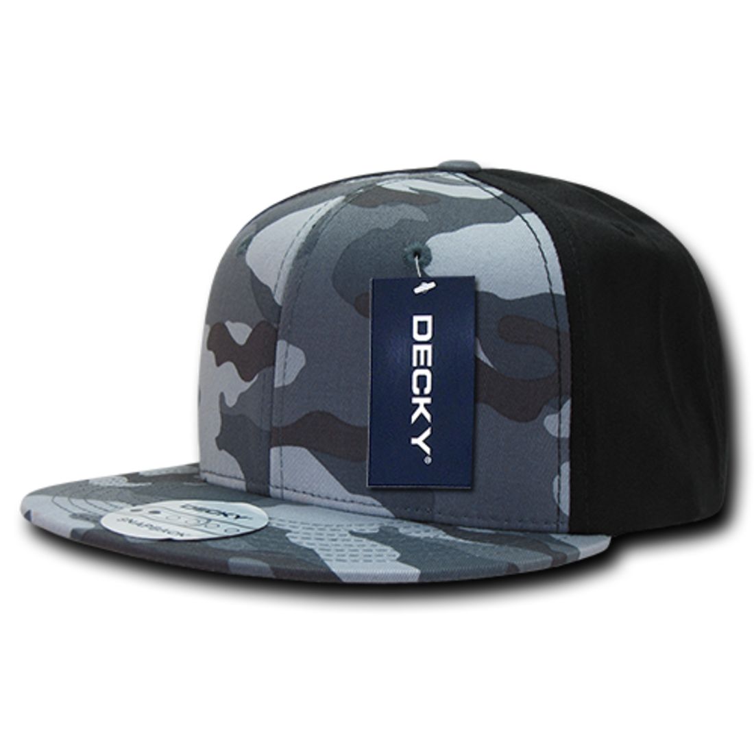 Decky 1049 High Profile Camouflage Snapback Hats 6 Panel Caps Flat Bill Structured Wholesale