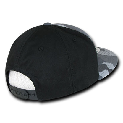 Decky 1049 High Profile Camouflage Snapback Hats 6 Panel Caps Flat Bill Structured Wholesale