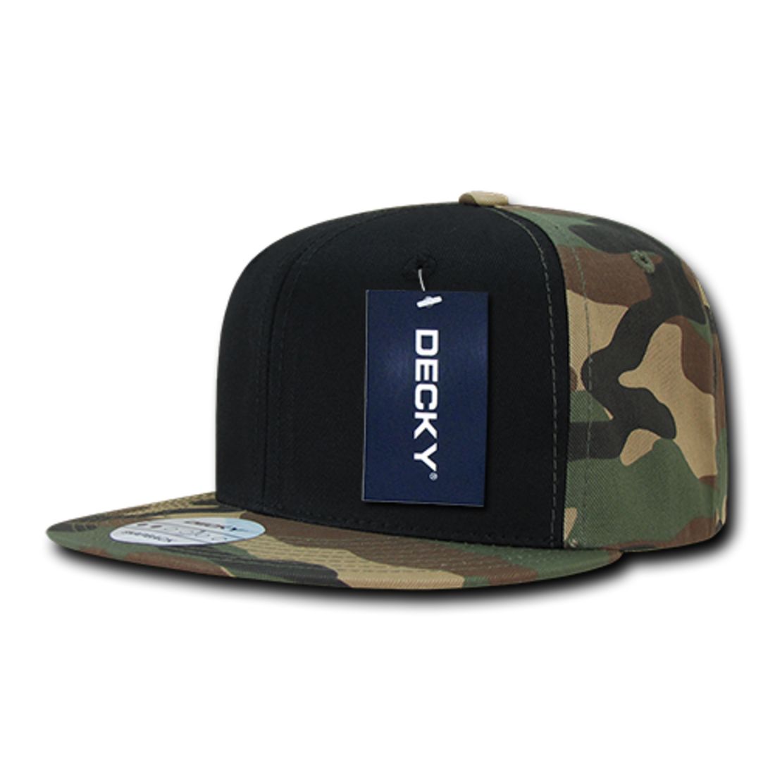 Decky 1049 High Profile Camouflage Snapback Hats 6 Panel Caps Flat Bill Structured Wholesale