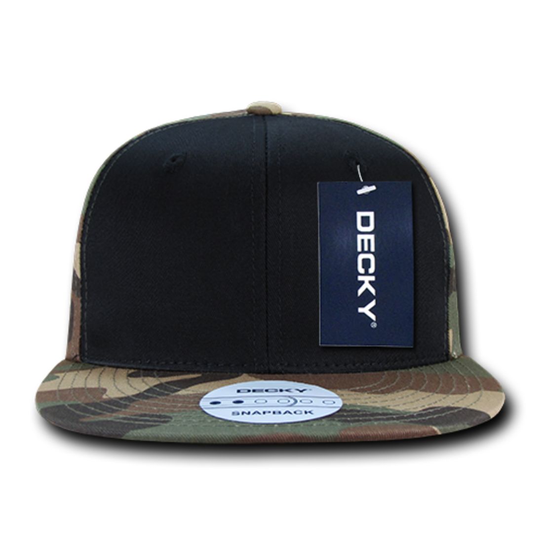 Decky 1049 High Profile Camouflage Snapback Hats 6 Panel Caps Flat Bill Structured Wholesale