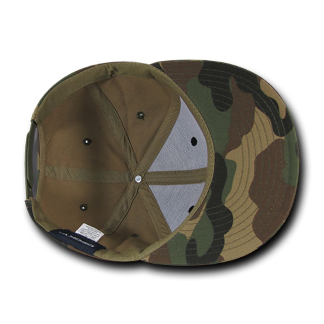 Decky 1049 High Profile Camouflage Snapback Hats 6 Panel Caps Flat Bill Structured Wholesale