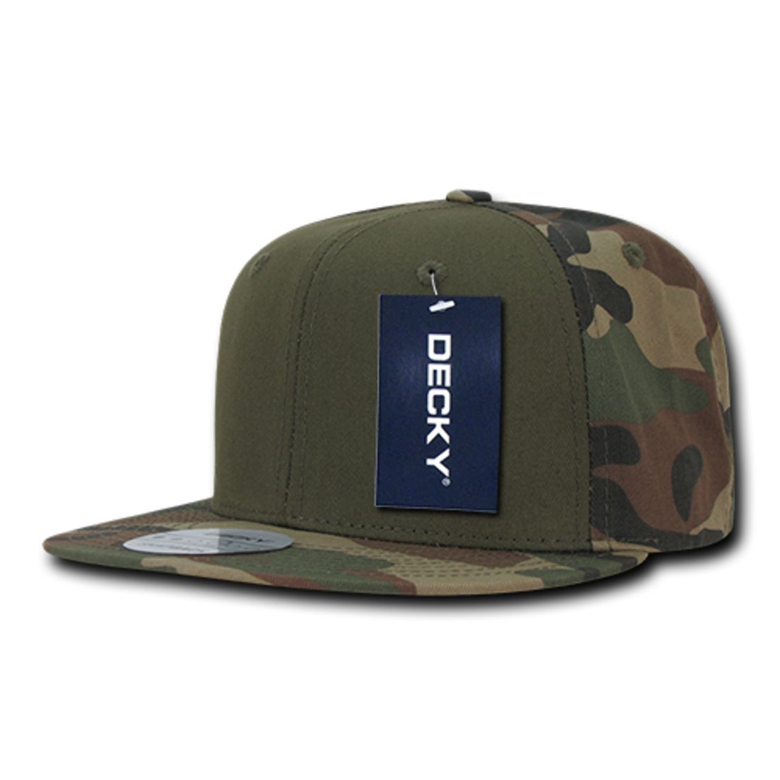 Decky 1049 High Profile Camouflage Snapback Hats 6 Panel Caps Flat Bill Structured Wholesale