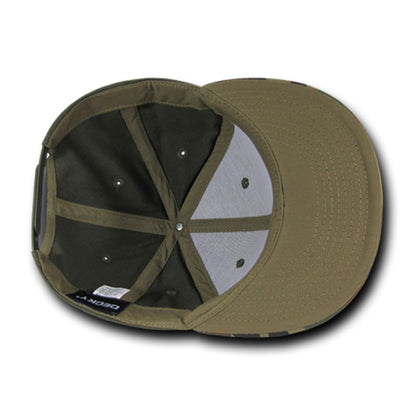 Decky 1049 High Profile Camouflage Snapback Hats 6 Panel Caps Flat Bill Structured Wholesale